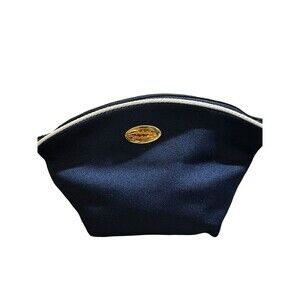 Christian Dior Vintage Novelty Navy & White  Makeup Pouch Bag NEW